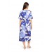 Betty Barclay - 1880 1875 Half lang luchtig kleed blauw wit print.